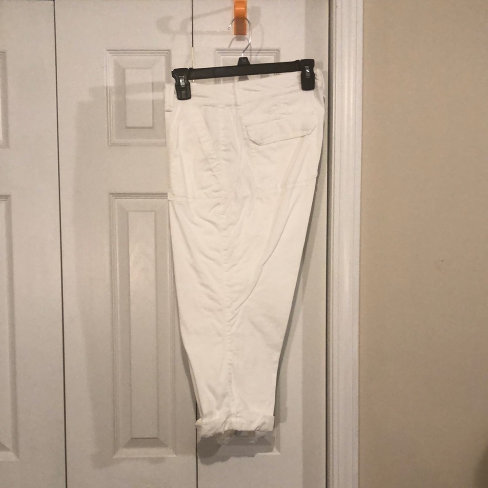 Vintage America White Ankle Cropped Jeans